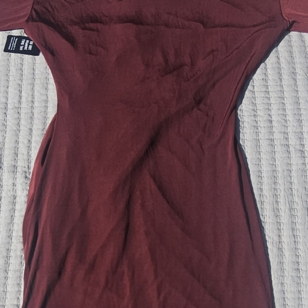 Express Red Ruched Bodycon Dress - Picture 5 of 6